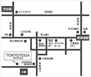 TOKYOYOGA青山 アクセスマップ